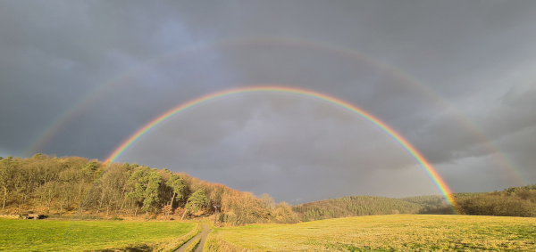doppelter Regenbogen