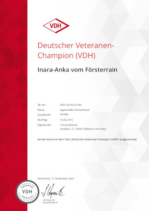 Trixie VDH Veteranenchampion