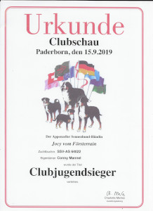 Jocy - Clubjugendsiegerin 2019